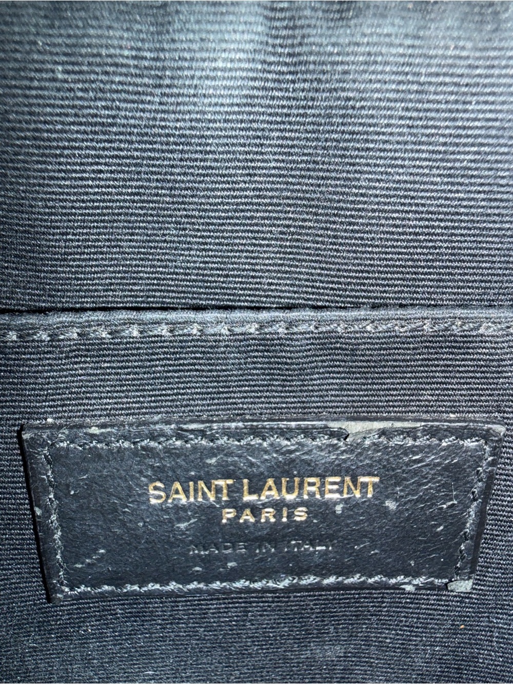 Saint Laurent Cream Quilted Chevron Lou Crossbody with Gold YSL Hardware - Picture 6 of 6